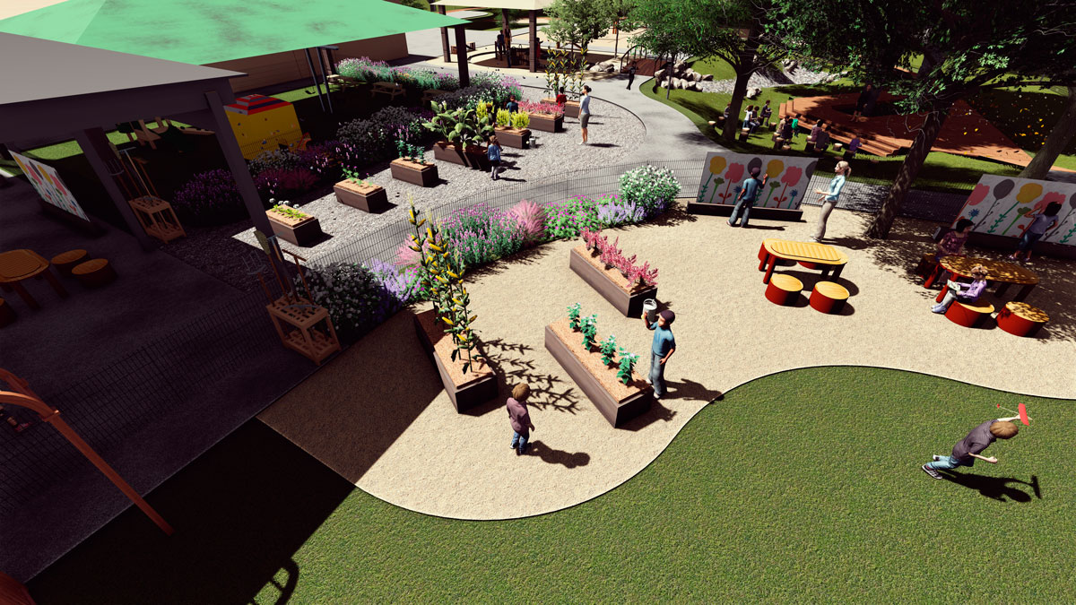 verdant playground 3D render